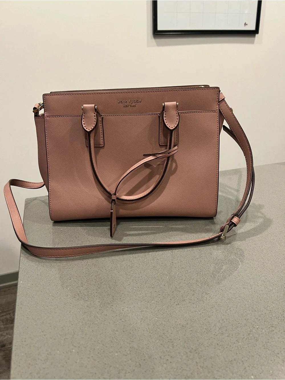 Kate Spade Women's Blush Pink Structured Shoulder Bag
